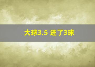 大球3.5 进了3球